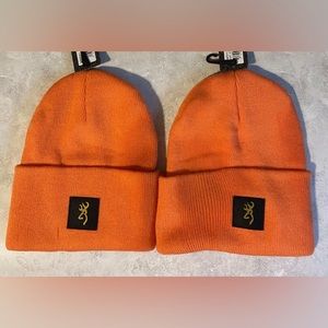 Browning Still Water Beanie Color Blaze Model# 308657011 (Lot Of 2 Hats)